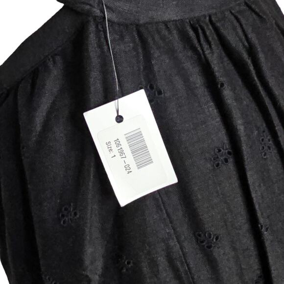 Zimmerman Iris Picnic Dress 100% Linen in Black Size 1 NWT $795 - Picture 4 of 14
